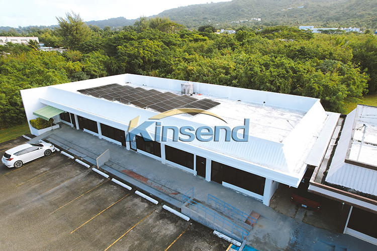 solar panels on flat roof