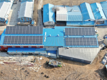 한국 금속 지붕 태양 광 프로젝트 282kw 서울 한국